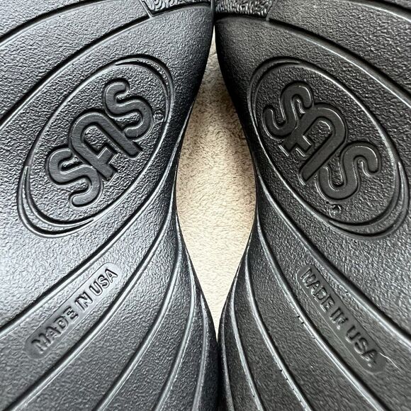 SAS Harmony Black Mesh Tripad Comfort Flat Sandal Women 5 Adjustable Strap USA - Picture 15 of 16